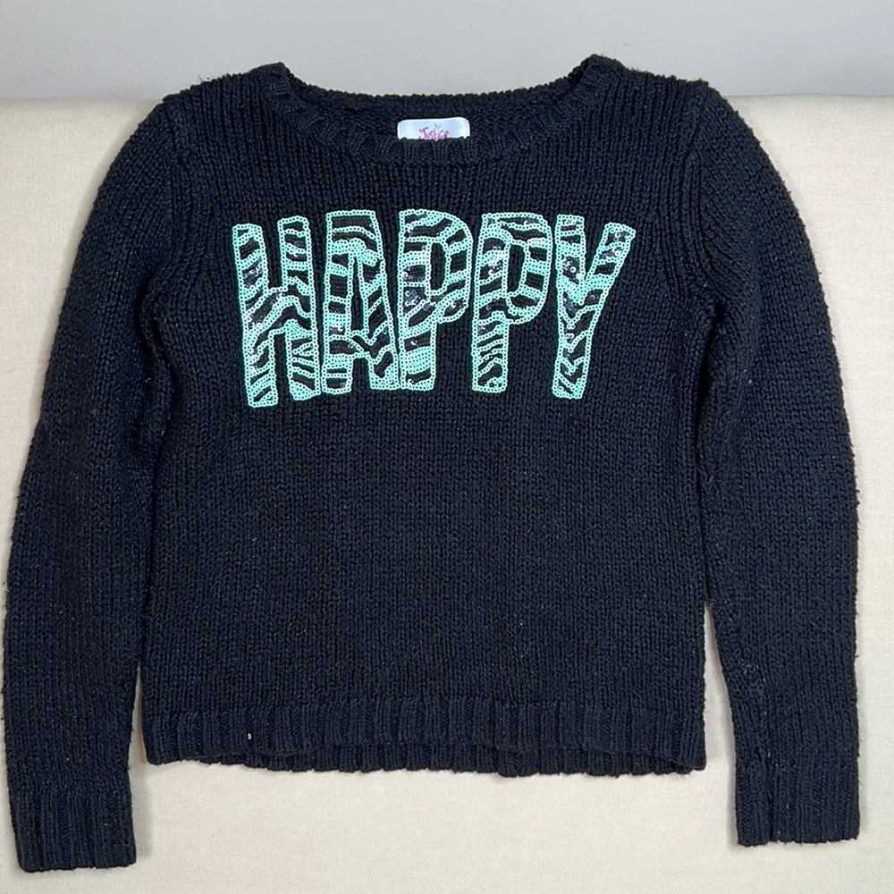 Justice Girl Happy Sweater